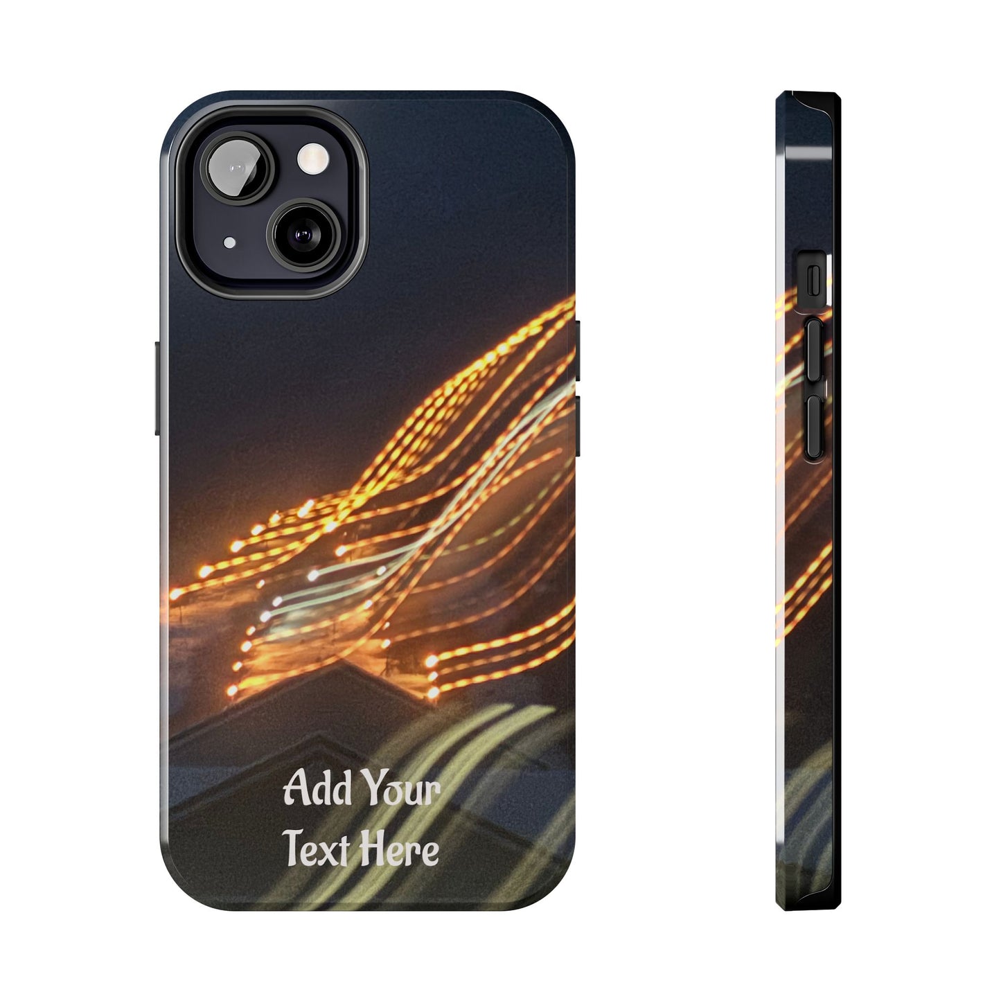LilMonal custom phone case back view with glossy personalized photo print design