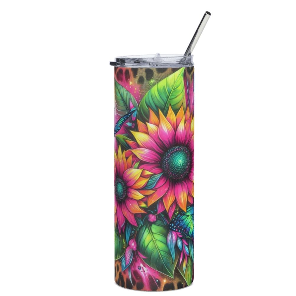 Personalized 20oz Skinny Tumbler โ Custom Stainless Steel Cup | Double-Walled Insulated Drinkware with Lid | Gift for Her, Him, Sports, Travel, Office | LilMonal Creations