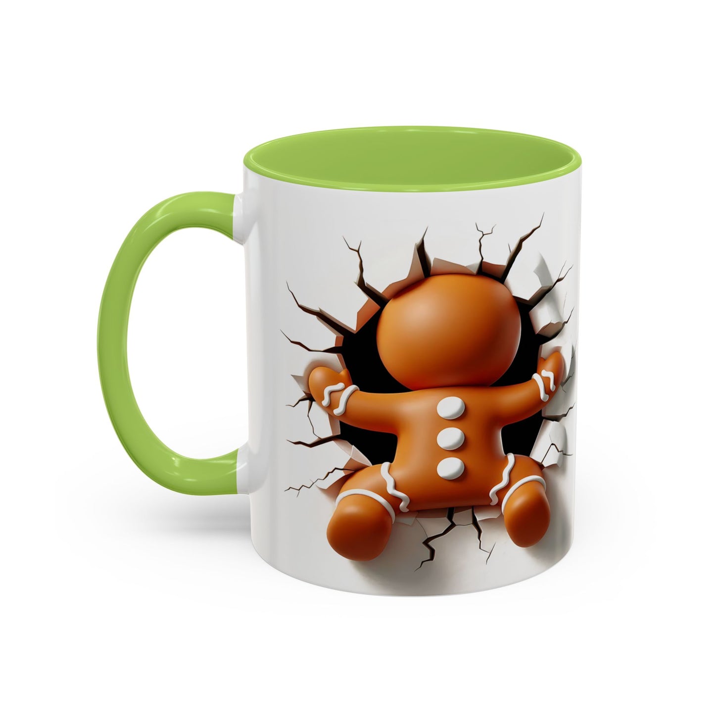 Gingerbread Man Christmas Mug - Festival Holiday Coffee Cup Gift Gingerbread man Santa Christmas mugs, multi-colors