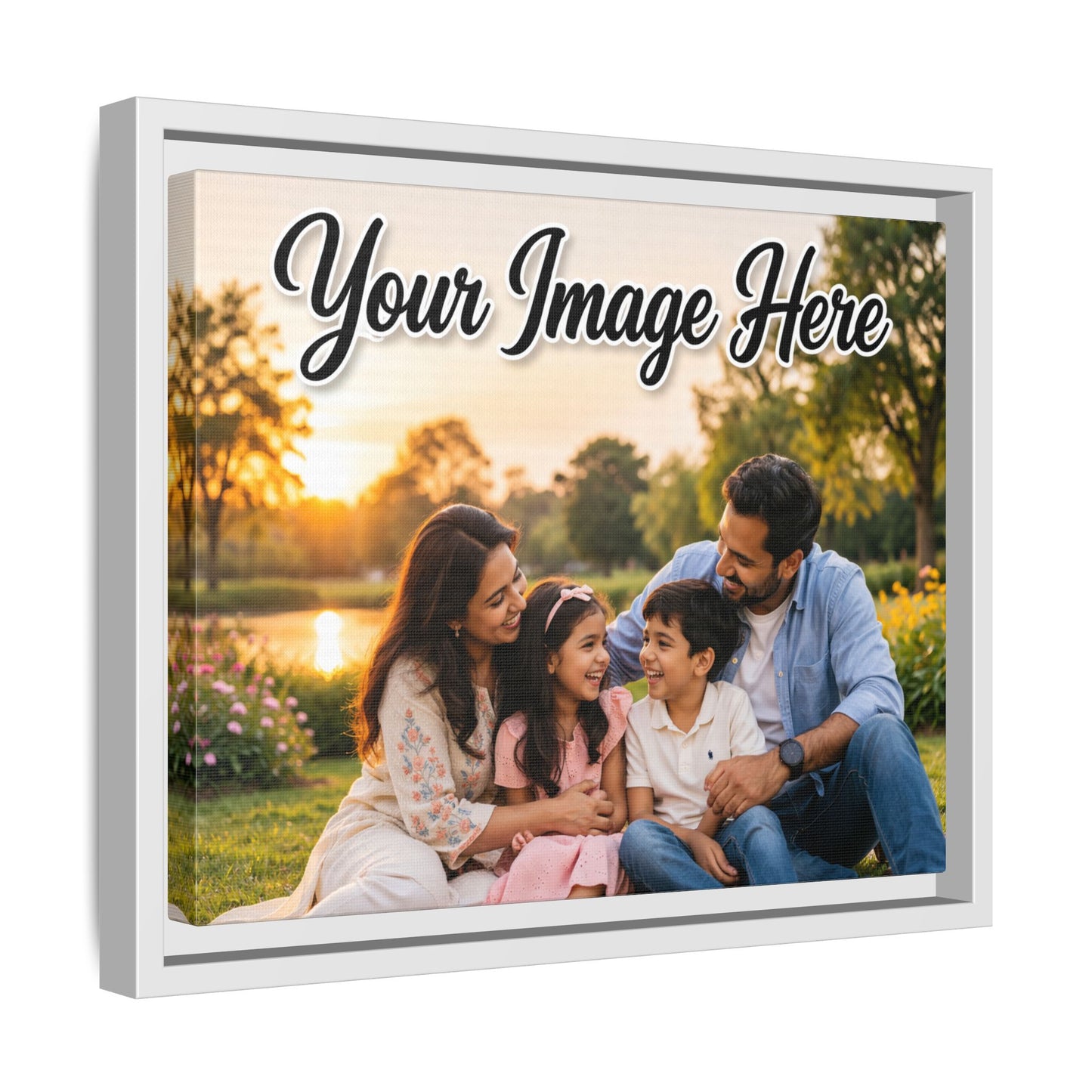 Framed Canvas Print – Personalized Family Photo Matte Canvas
