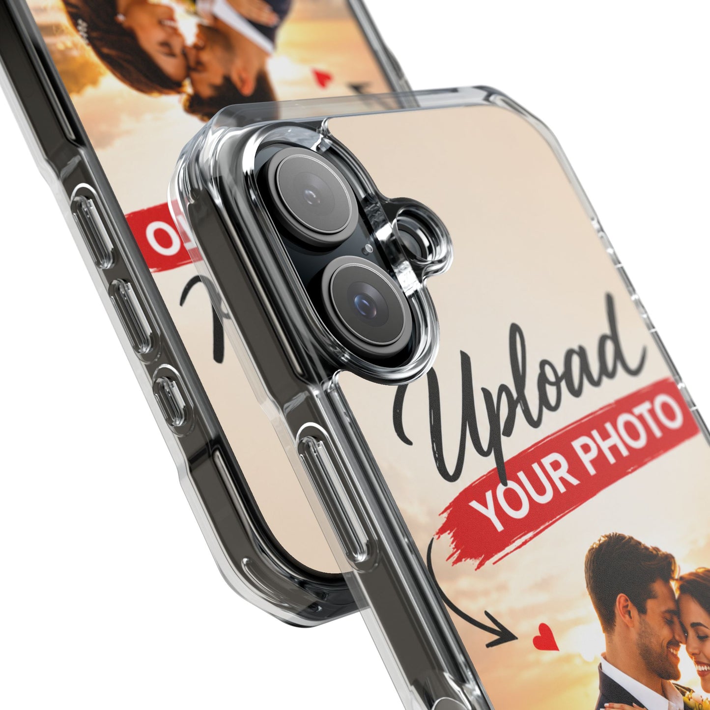 Custom Clear Magnetic Phone Case — Upload Your Photo & Text