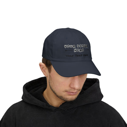 Man wearing custom embroidered Navy dad hat – LilMonal