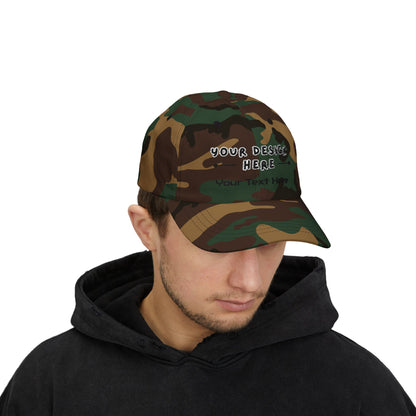 Man wearing custom embroidered Green Camo dad hat – LilMonal