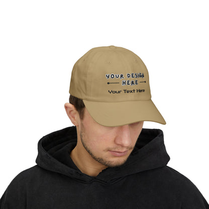 Man wearing custom embroidered Khaki dad hat – LilMonal