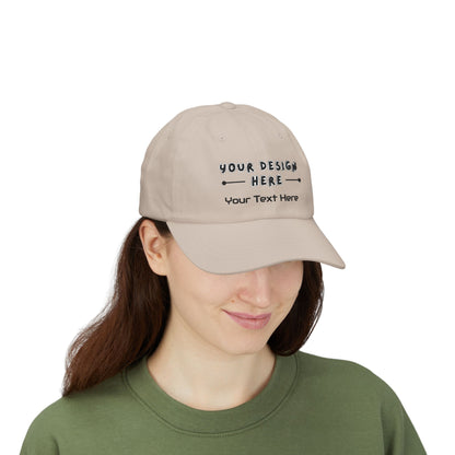 Woman wearing personalized embroidered Stone dad hat – LilMonal