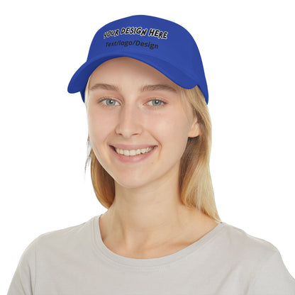 Woman wearing Royal blue custom photo hat – LilMonal