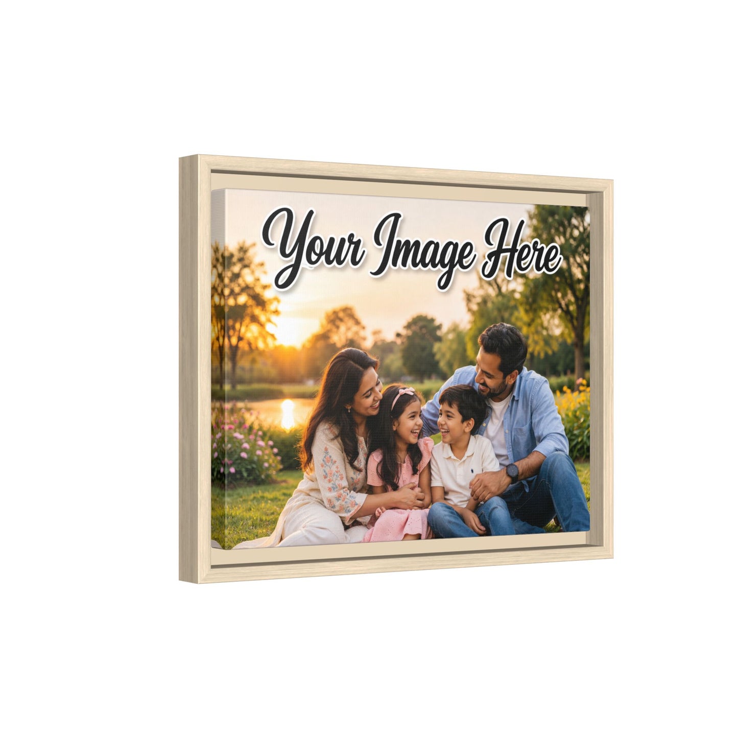 Framed Canvas Print – Personalized Family Photo Matte Canvas