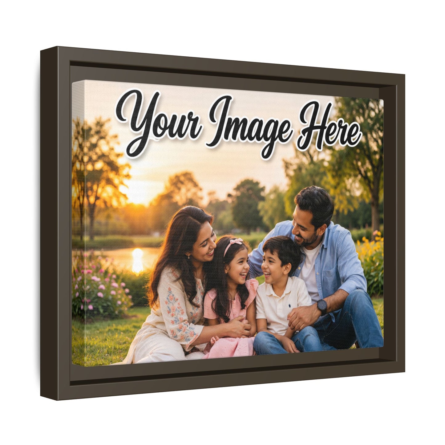 Framed Canvas Print – Personalized Family Photo Matte Canvas