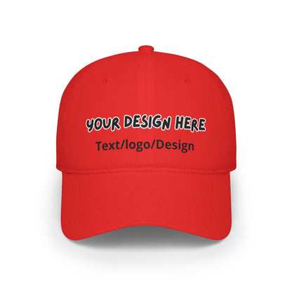 Personalized Red baseball cap with custom photo and text – LilMonal