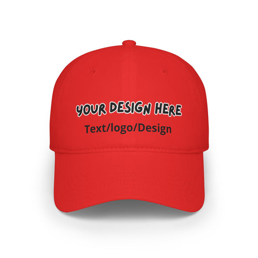 Personalized Red baseball cap with custom photo and text – LilMonal