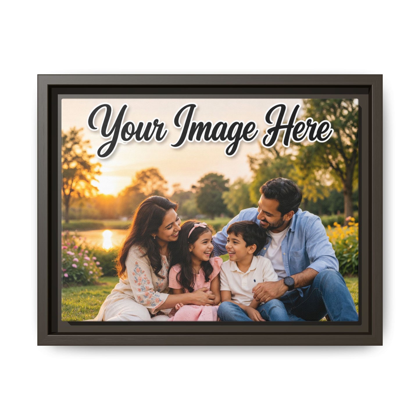 Framed Canvas Print – Personalized Family Photo Matte Canvas