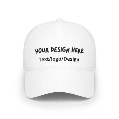 Personalized White baseball cap with custom photo and text – LilMonal