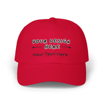 Custom embroidered Cranberry Yupoong dad hat with personalized text – LilMonal