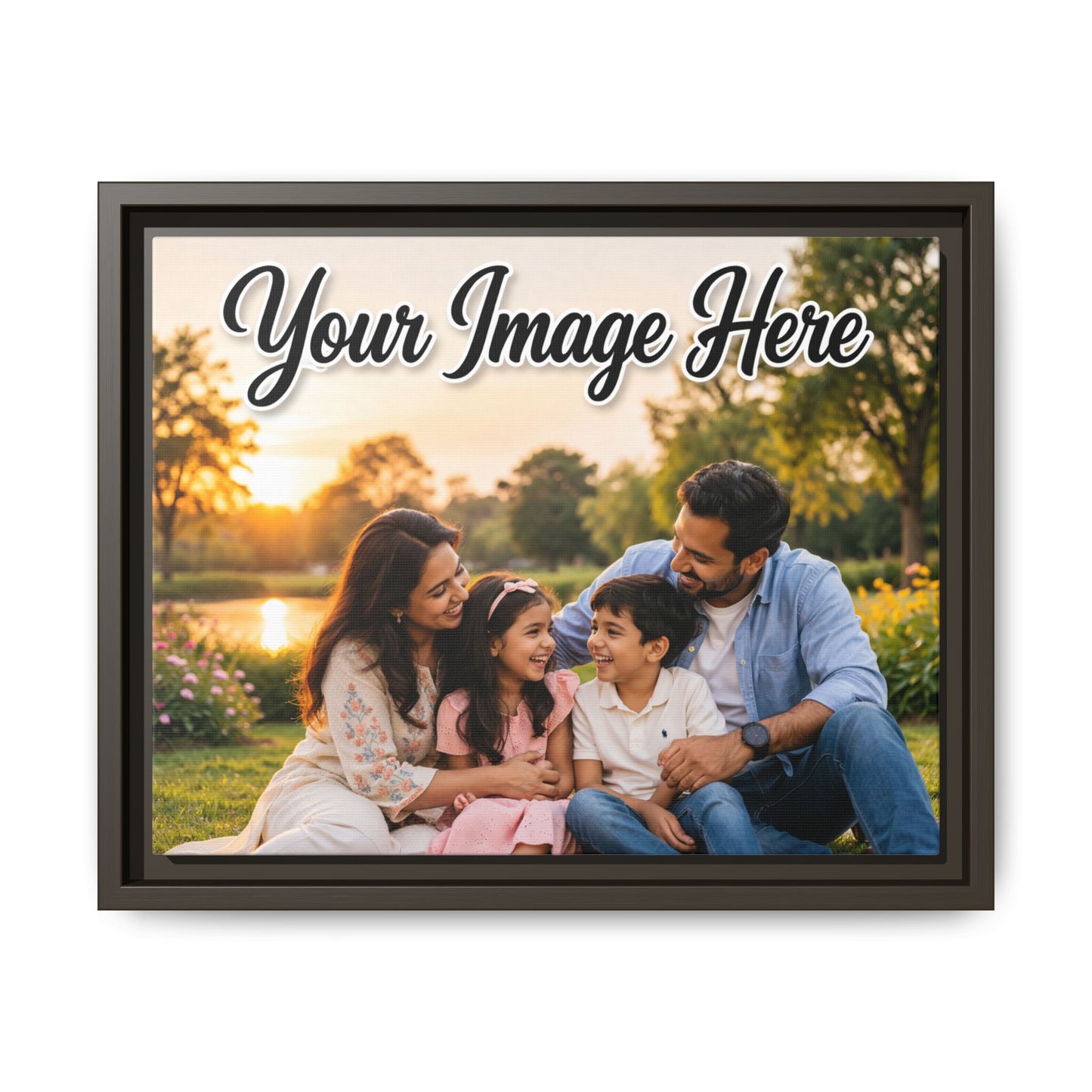 Framed Canvas Print – Personalized Family Photo Matte Canvas