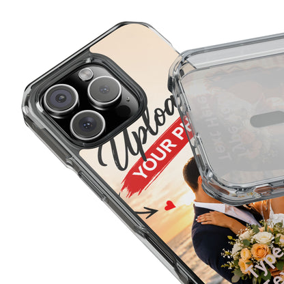 Custom Clear Magnetic Phone Case — Upload Your Photo & Text