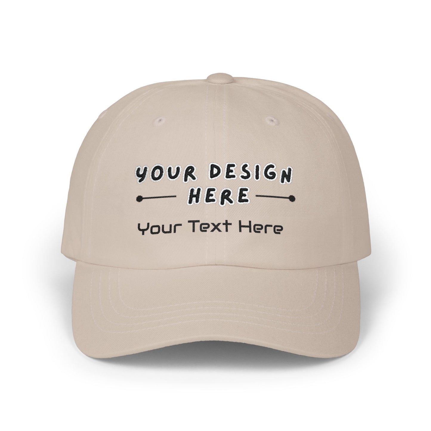 Custom embroidered Stone Yupoong dad hat with personalized text – LilMonal