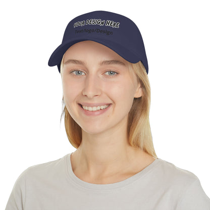 Woman wearing Dark Navy custom photo hat – LilMonal