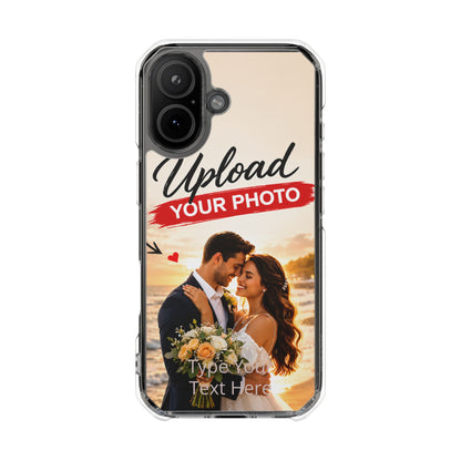 Custom Clear Magnetic Phone Case — Upload Your Photo & Text