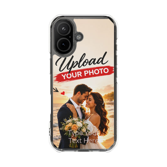 Custom Clear Magnetic Phone Case — Upload Your Photo & Text
