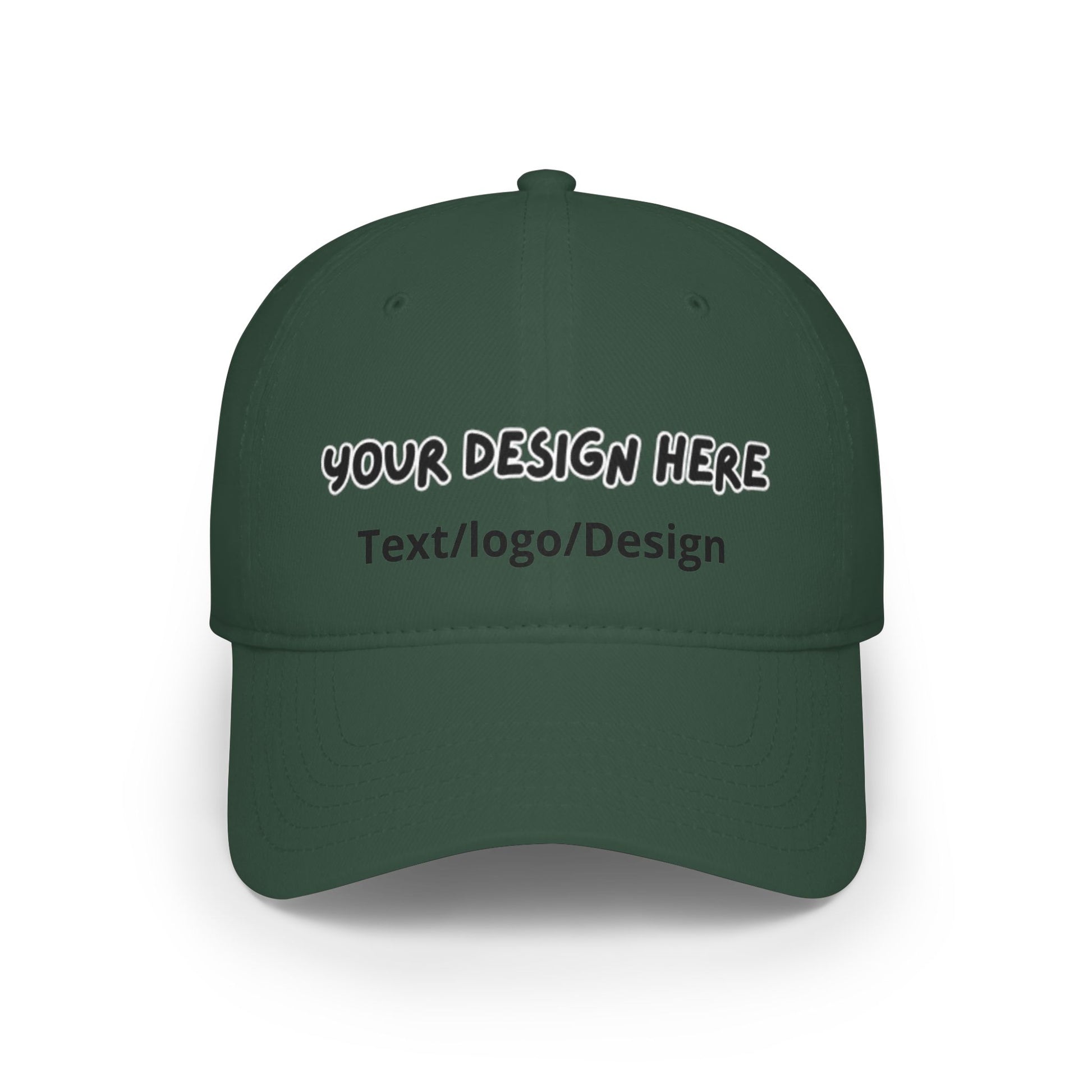 Personalized Dark Green baseball cap with custom photo and text – LilMonal