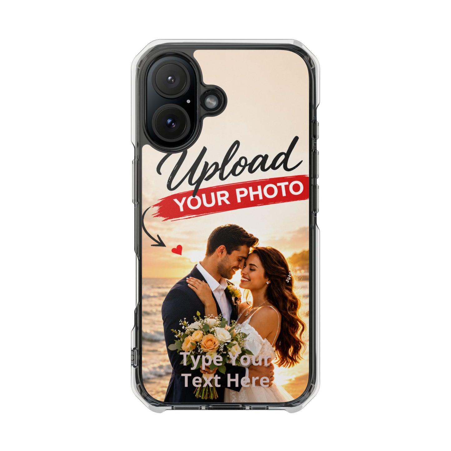 Custom Clear Magnetic Phone Case — Upload Your Photo & Text