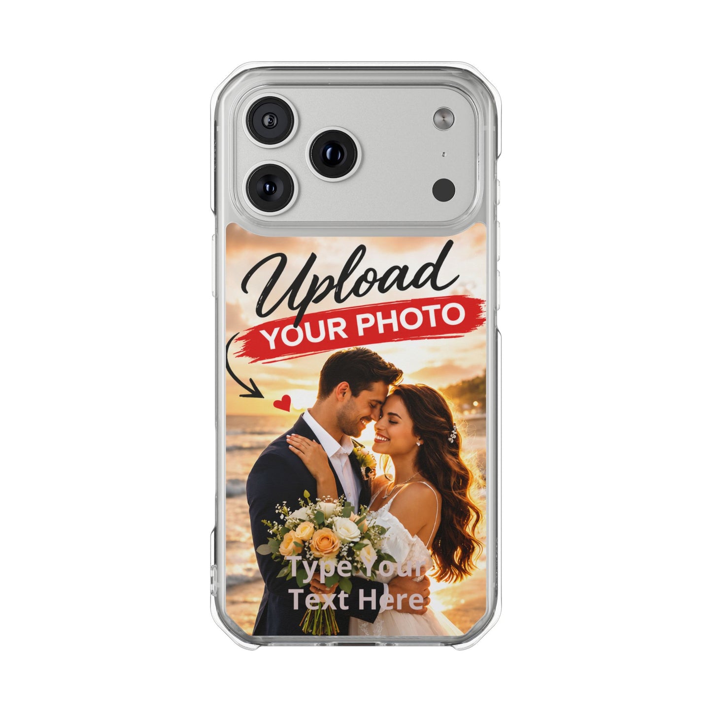 Custom Clear Magnetic Phone Case — Upload Your Photo & Text