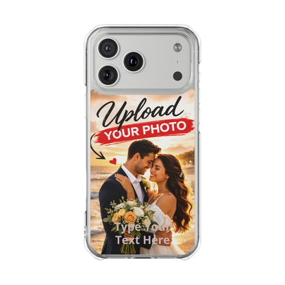 Custom Clear Magnetic Phone Case — Upload Your Photo & Text