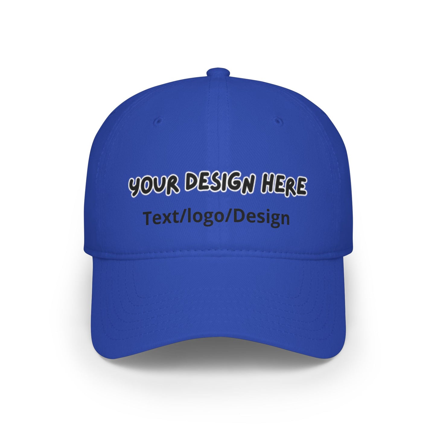Personalized Royal blue baseball cap with custom photo and text – LilMonal