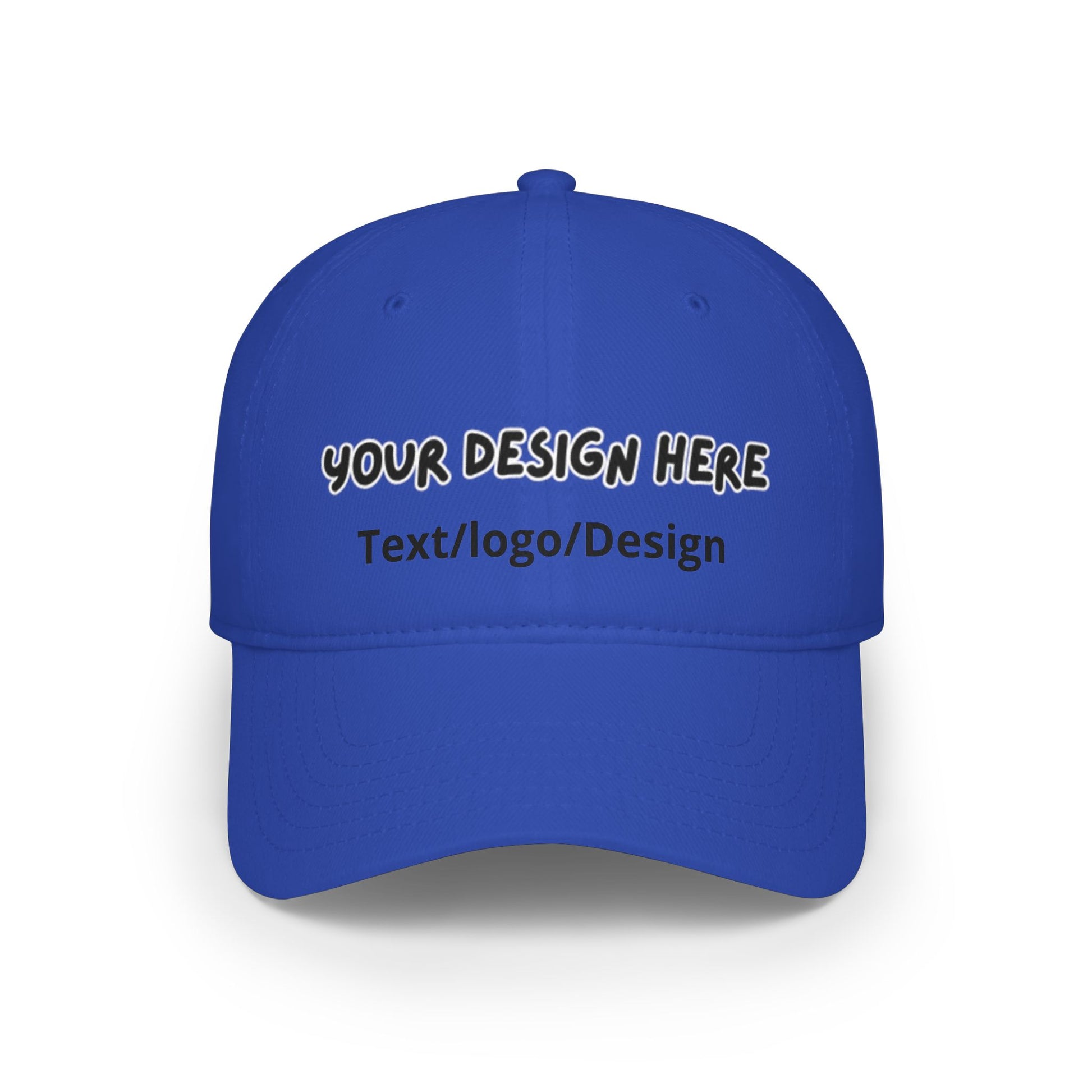 Personalized Royal blue baseball cap with custom photo and text – LilMonal