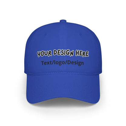 Personalized Royal blue baseball cap with custom photo and text – LilMonal