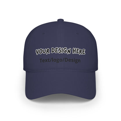 Personalized Dark Navy baseball cap with custom photo and text – LilMonal