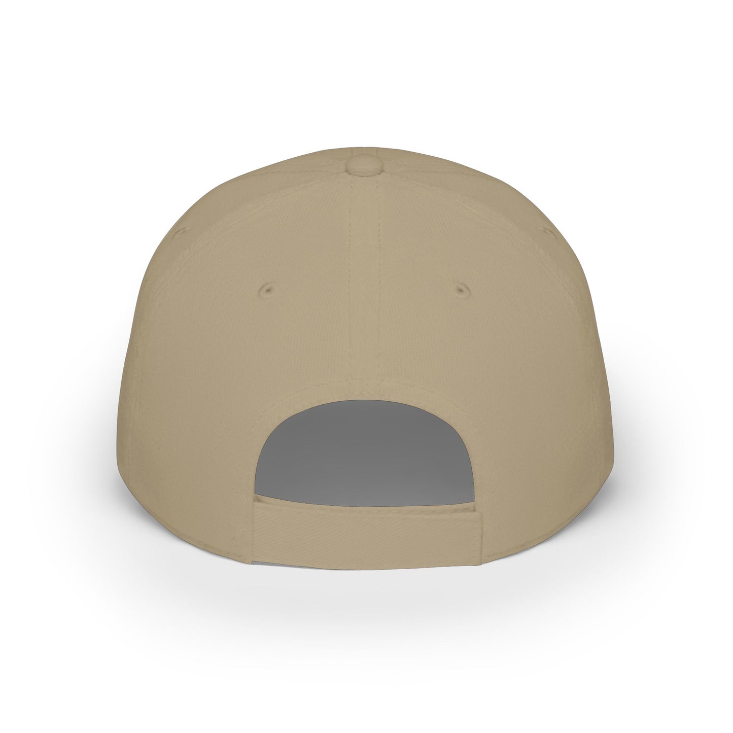 Khaki custom dad hat back view with adjustable closure – LilMonal
