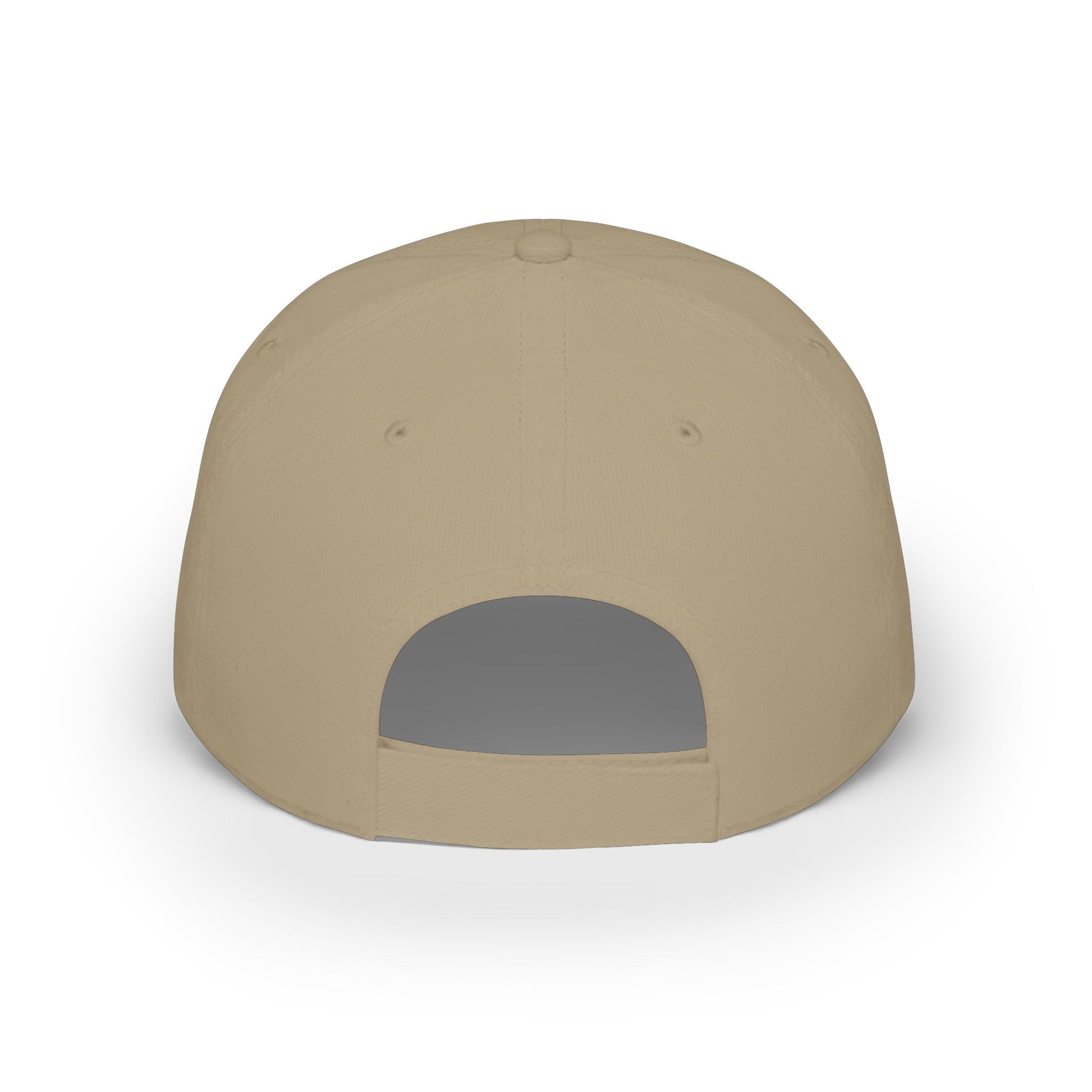 Khaki custom dad hat back view with adjustable closure – LilMonal