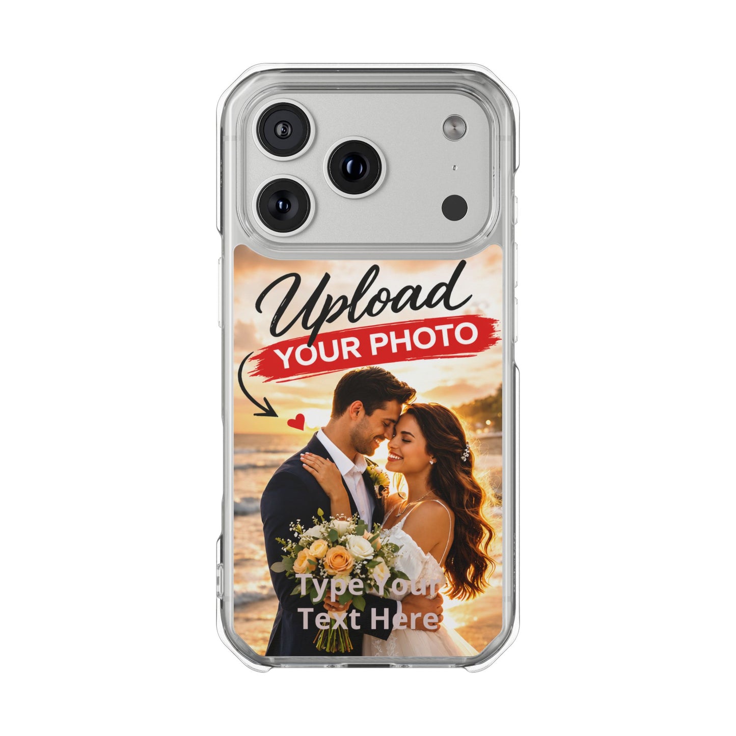 Custom Clear Magnetic Phone Case — Upload Your Photo & Text
