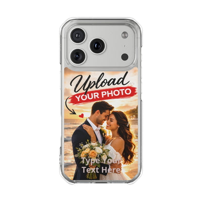 Custom Clear Magnetic Phone Case — Upload Your Photo & Text