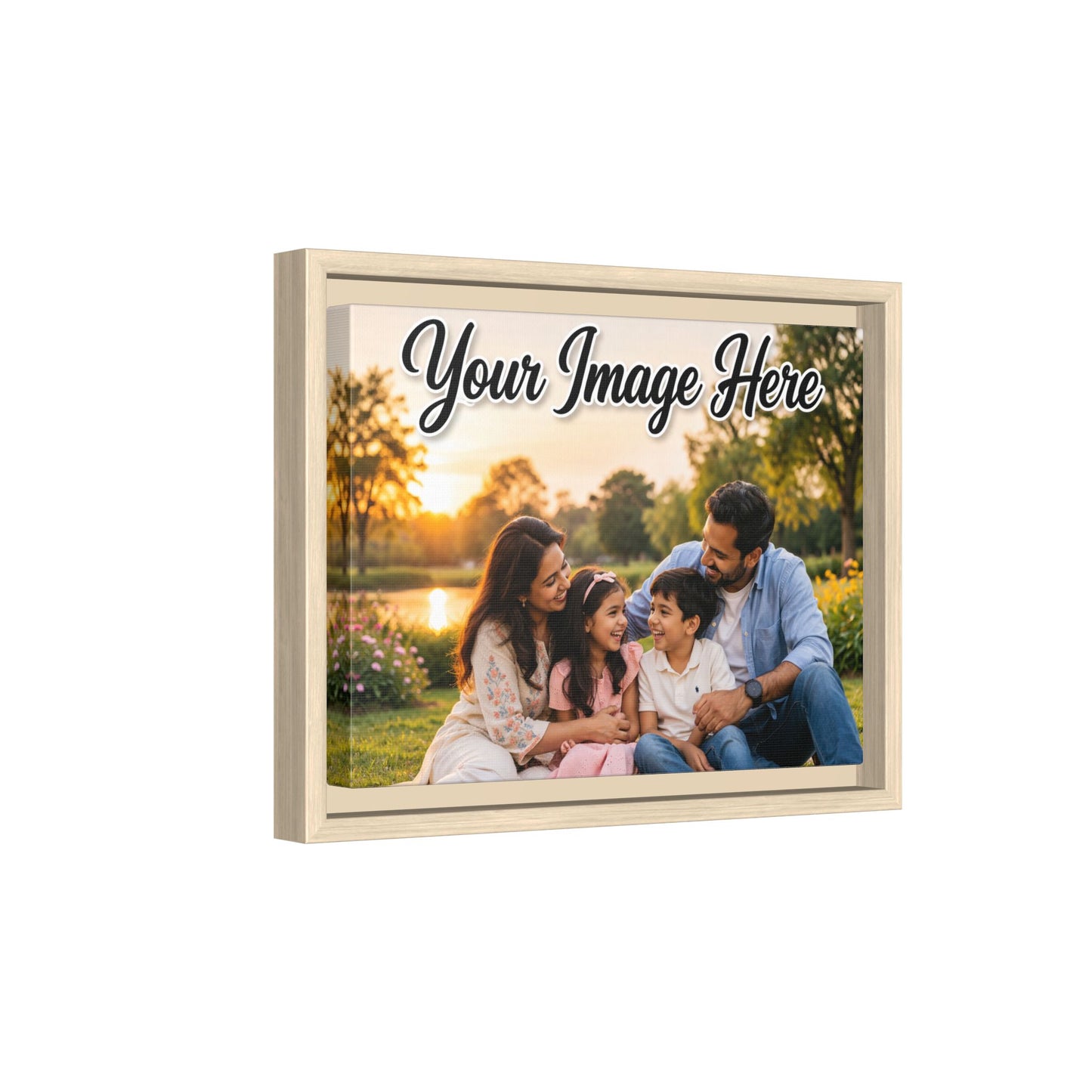 Framed Canvas Print – Personalized Family Photo Matte Canvas