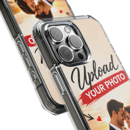 Custom Clear Magnetic Phone Case — Upload Your Photo & Text