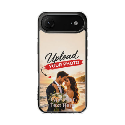 Custom Clear Magnetic Phone Case — Upload Your Photo & Text