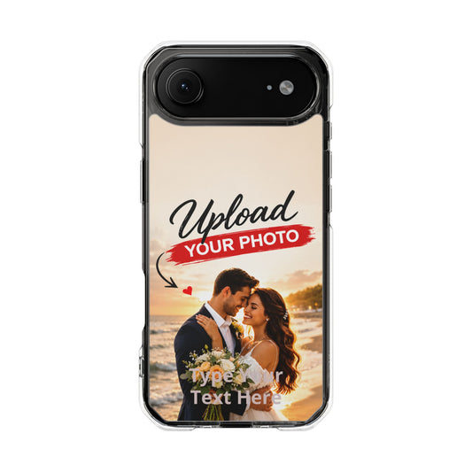 Custom Clear Magnetic Phone Case — Upload Your Photo & Text