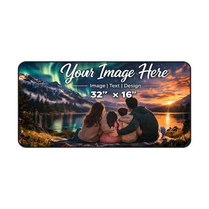Custom gaming mouse pad with stitched edges and personalized design by Lilmonal
