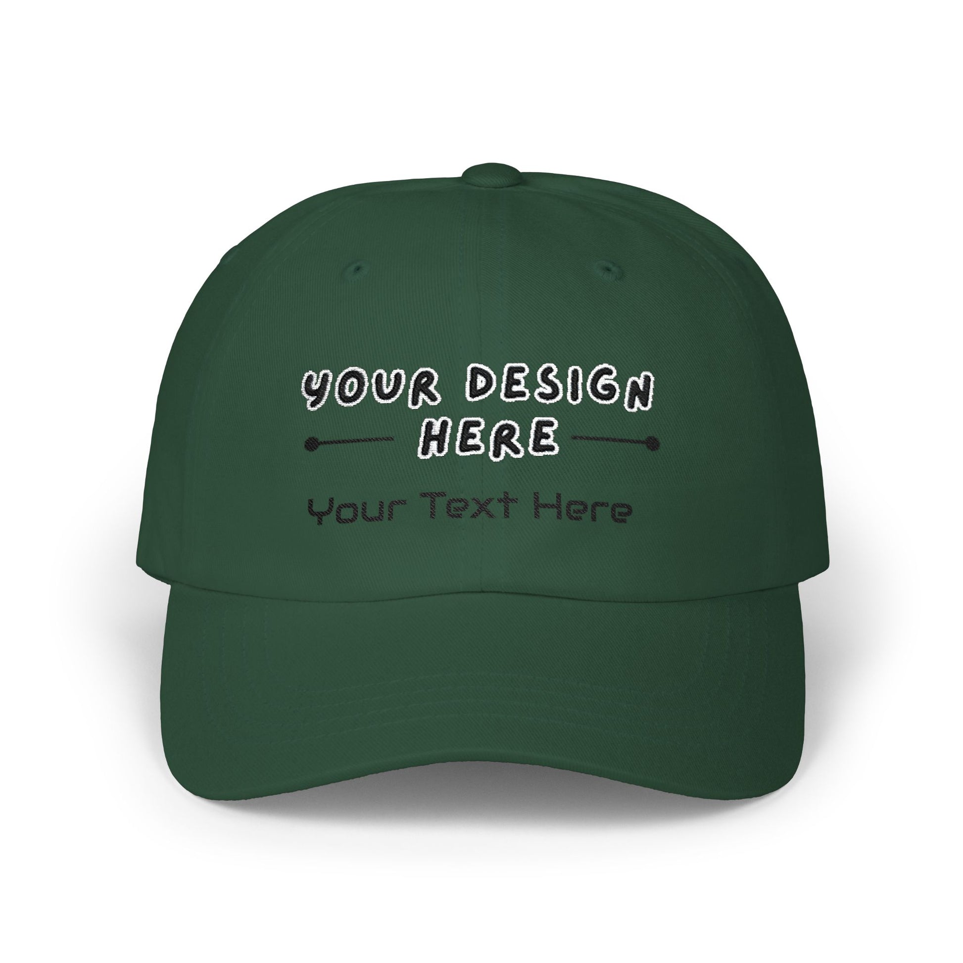 Custom embroidered Spruce Yupoong dad hat with personalized text – LilMonal