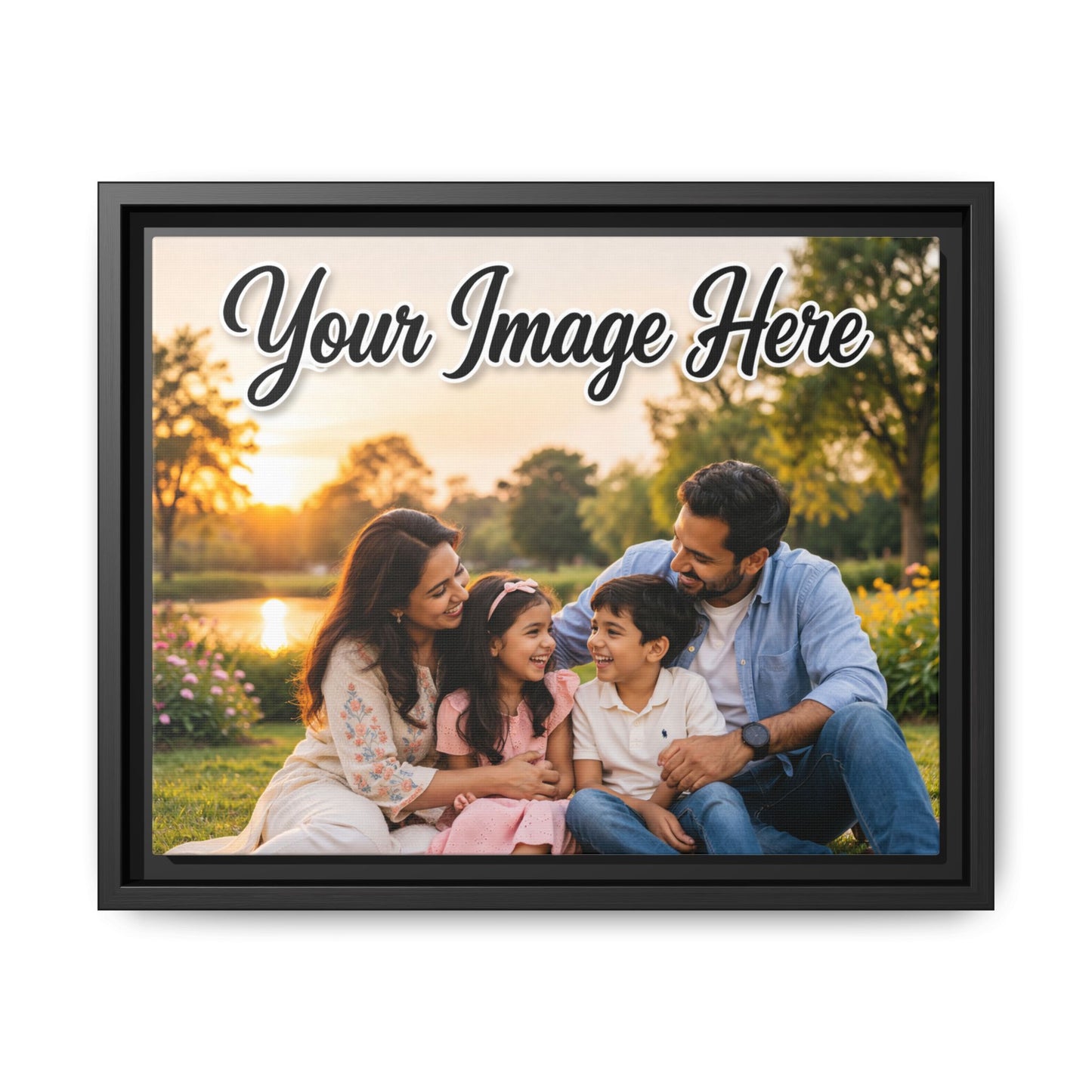Framed Canvas Print – Personalized Family Photo Matte Canvas