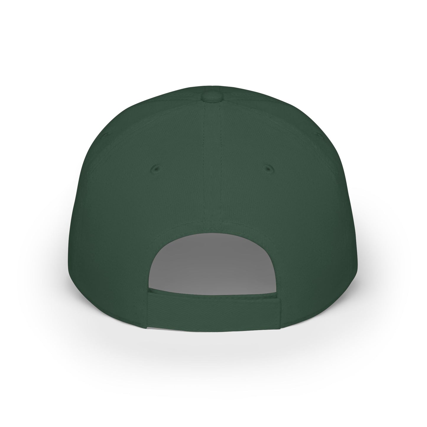 Dark Green custom dad hat back view with adjustable closure – LilMonal