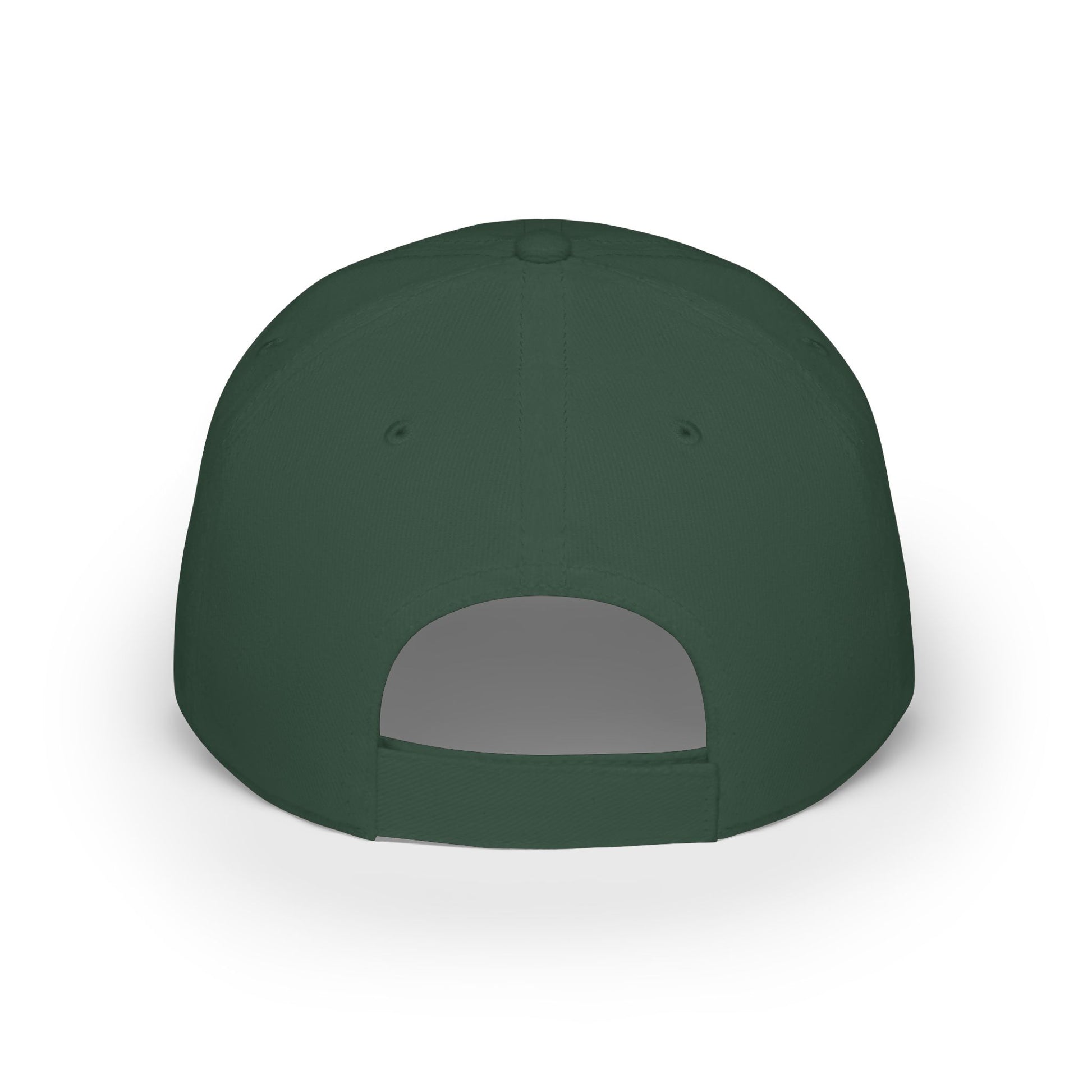 Dark Green custom dad hat back view with adjustable closure – LilMonal