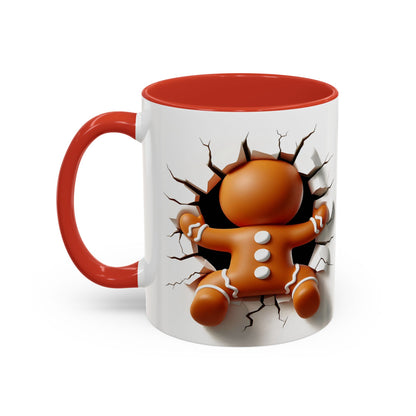 Gingerbread Man Christmas Mug - Festival Holiday Coffee Cup Gift Gingerbread man Santa Christmas mugs, multi-colors