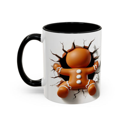 Gingerbread Man Christmas Mug - Festival Holiday Coffee Cup Gift Gingerbread man Santa Christmas mugs, multi-colors