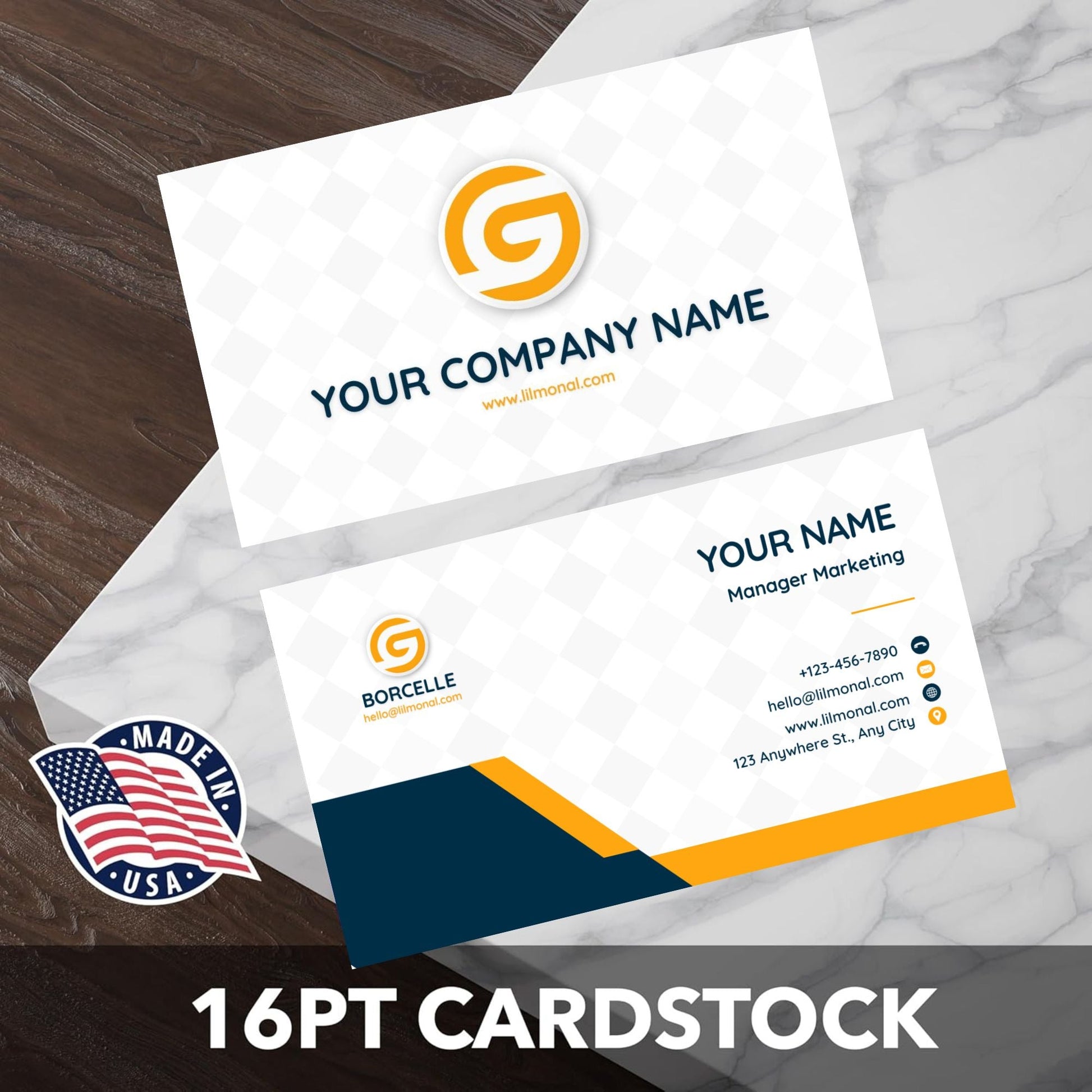 LilMonal 2500 custom business cards gloss finish double-sided bulk printing