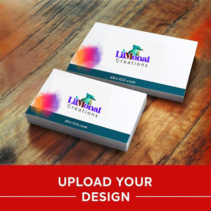 LilMonal custom business card design showing logo and text on premium 16pt cardstock