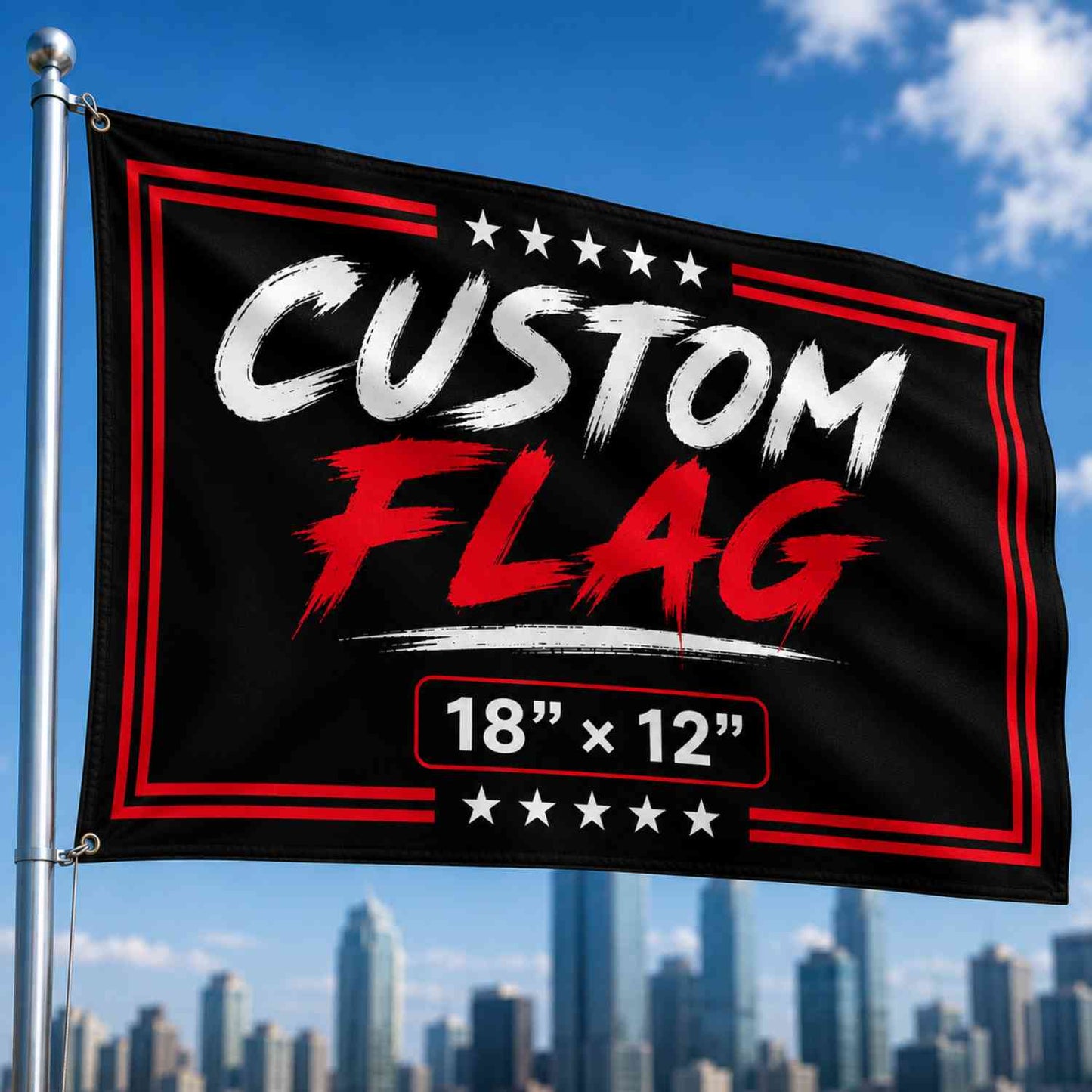 Custom flag 18x12 inch personalized with photo logo or text indoor outdoor use LilMonal
