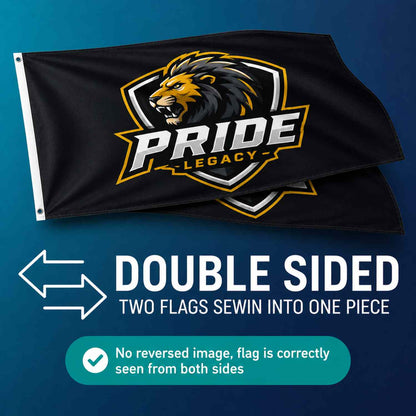 Custom double-sided personalized flag with photo or logo print by LilMonal